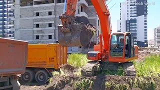 Doosan excavator satisfying work
