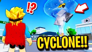 We Survived a CYCLONE in Roblox BROOKHAVEN RP!!