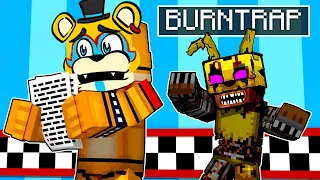 Glamrock Freddy LEARNS Burntraps SECRET in Minecraft Security Breach