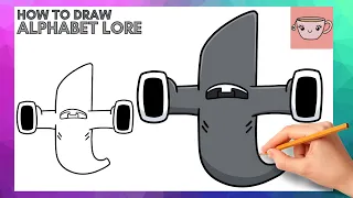 How To Draw Alphabet Lore - Lowercase Letter T | Cute Easy Step By Step Drawing Tutorial