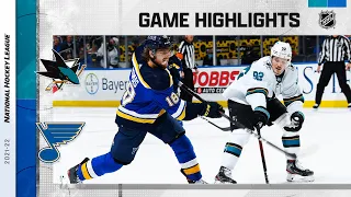 Sharks @ Blues 11/18/21 | NHL Highlights