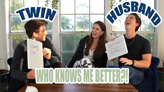 Who Knows Me Better Twin vs Husband!! (with Carson Rowland and Jeremy Shada)