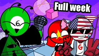 Friday Night Funkin full week(countryhumans aline 6 vs America) Yukichi FULL