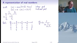 Tutorial: A bit of number theory - Continued fractions and the Farey tree