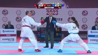 KARATE1 CAIRO 2023 || FINAL FEMALE KUMITE -68KG || SILVIA SEMERERO VS ELENA QUIRICI