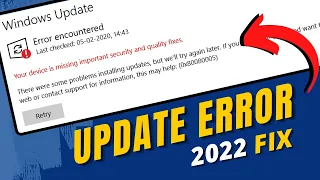 2023 FIX - Your Device is Missing Important Security and Quality Fixes Error in Windows Update