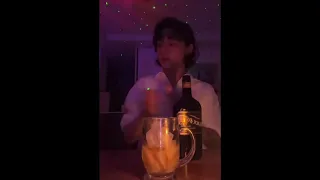 Jungkook LIVE 230314 - whiskey cocktail prep and "Until I Found You" by Stephen Sanchez #jungkook