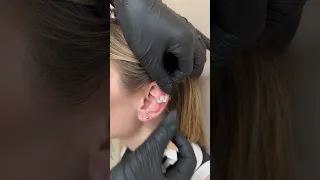 звезды-бриллианты #piercing#прокол#серьги #мояработа #серьги#уши