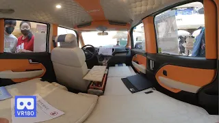 3D 180VR 4K Mini Car like KIA RAY remodel to Camper Check Interior of Camping Car & Picnic Fair