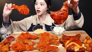 SUB)Spicy Fried Chicken and BBQ Grilled Leg Chicken Mukbang Asmr🍗