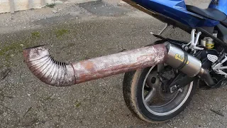 EXPERIMENT - STOVE PIPE LIKE EXHAUST OF MOTORCYCLE