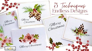 EVERYTHING You Need to Master EASY Endless Christmas Card Possibilities! EASY Christmas Card Ideas!