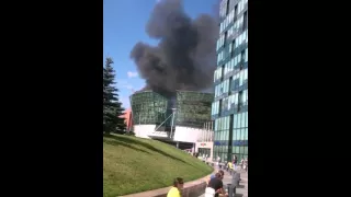 Пожар на Войковской, у Метрополис, Москва 4.08.15