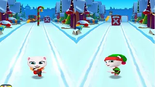 TALKING TOM GOLD RUN CHRISTMAS 2020 CARNIVAL ANGELA VS Elf Angela CATCH THE RACCOON VS Boss Fight