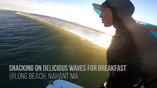 snacking on delicious waves for breakfast