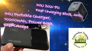 Gear review, INIU 10K mah power bank AND INIU 30W PD, Fast Charging block