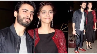 Sonam Kapoor and Fawad Khan Looking So Stylish Spotted at Airport