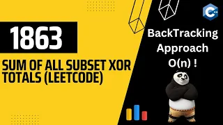 Sum of All Subset XOR Totals || LeetCode  || 1863 || BackTracking