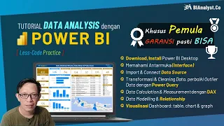 Tutorial Data Analisis dengan Power BI lengkap dari import data hingga visualisasi dashboard