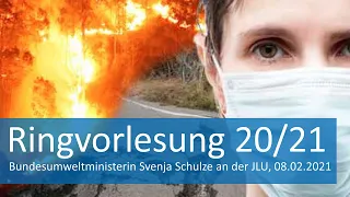 Ringvorlesung des Präsidenten 2020/21: Ministerin Schulze zu Klima- u. Umweltschutz in Corona-Zeiten