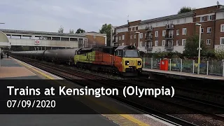 Trains at Kensington (Olympia) - 7th September 2020