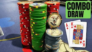 Should You Bet Every Combo Draw ??? -  Kyle Fischl Poker Vlog Ep 183