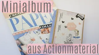 Minialbum aus Actionmaterial ✿ Craft Update ✿ Paper Collection Buch ✿ Basteln mit Papier