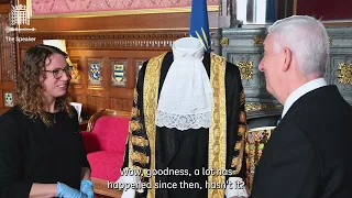 Speaker Sir Lindsay Hoyle: History of the black and gold Robe of State and jabot and cuffs.