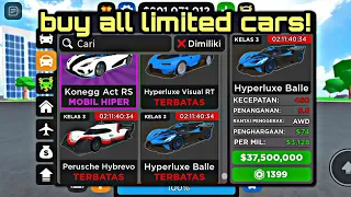 Buy All Limited Cars || Roblox - Car Dealership Tycoon