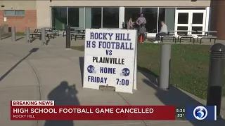 VIDEO: Alleged inappropriate conduct leads to cancellation of Rocky Hill High School football game