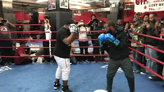 GARY RUSSELL JR SHOWS OFF ELITE LEVEL SPEED ON MITTS