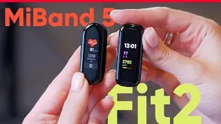 Samsung Galaxy Fit 2 vs Xiaomi Mi Band 5. Подробное сравнение лучших фитнес браслетов 2020.