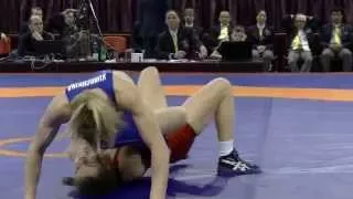 GOLD FW - 53 kg: Lilya HORISHNA (UKR) vs. Iryna KURACHKINA (BLR) by TF, 13-2