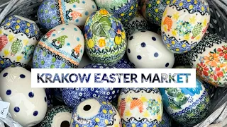 Walking Tour Krakow Poland Easter Market, 2024 | Beautiful Polish Easter market in amazing setting