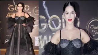 Beautiful Sunny Leone’s STUNNING Look In Black Dress At Gold Awards 2019