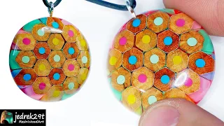 Pendant Made Of Colored Pencils? / Resin Art