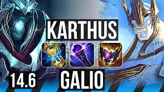 KARTHUS vs GALIO (MID) | 13/2/16, 1000+ games, Dominating | KR Master | 14.6