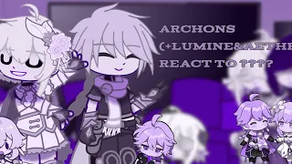 •~ Archons (+Lumine & Aether) react to _____ | Gacha Club x Genshin Impact| Part 1 | ~•