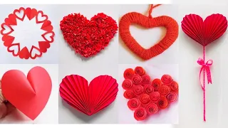 How to make paper heart / 10 easy 3D paper heart making ideas / origami heart / valentines craft