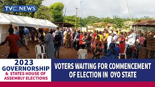 Voters Waiting for Commencement of Election in Ibadan, Oyo State