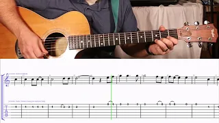 How to Play the Intro and Melody to Piano Man by Billy Joel on Guitar with TAB