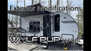 Wolf Pup Travel Trailer Camper 16FQ Exterior Upgrades and Mods