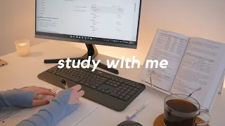 STUDY WITH ME | 2 hours, no music, real time, real sound [at night]