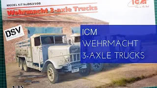 ICM 1/35 Wehrmacht 3-axle Trucks (DS3508) Review