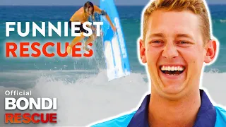 FUNNIEST Lifeguard Rescues In Bondi Rescue History