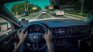 За рулем KODIAQ. Вид от первого лица. POV Drive Skoda Kodiaq 2.0TSI #мойкодиак