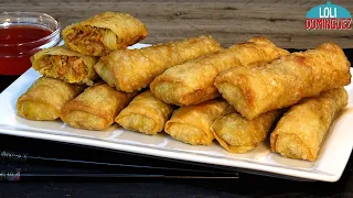 ROLLITOS DE PRIMAVERA CON MASA CASERA FÁCIL - Loli Domínguez - Recetas paso a paso - Comida china