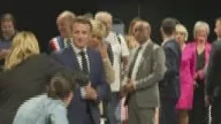 President Macron votes in French election