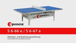 Sponeta S 6-66 e / S 6-67 e - Montageanleitung Tischtennistisch / Instructions for assembly and use