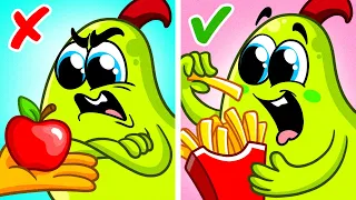 Healthy Food VS Junk Food || Cool Hacks For Smart Parents By Pear Vlogs